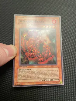 Burning Beast MFC-016 Yu-Gi-Oh! Card 1st Edition NA English Vintage - Image 2