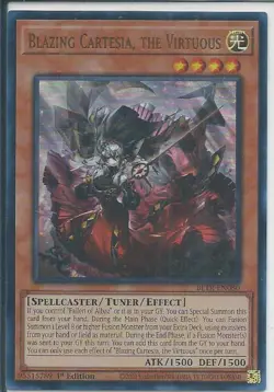 Yugioh! Blazing Cartesia, the Virtuous - BLTR-EN080 - Ultra Rare - 1st Edition N - Image 1