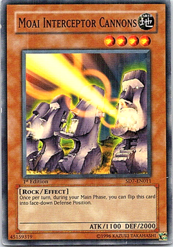 Moai Interceptor Cannons SD7-EN011 Yu-Gi-Oh! Heavy Play 1st Edition - Image 1