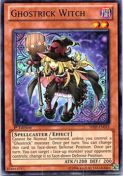 Ghostrick Witch SHSP-EN018 Yu-Gi-Oh! Light Play 1st Edition - Image 1