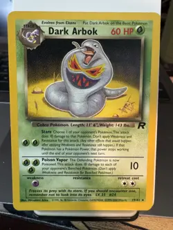 DARK ARBOK W Stamp Stamped Pokemon Card - WOTC Promo - Team Rocket 19/82 NM - Image 1
