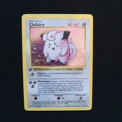 #5 Clefairy 5/102 Base Set Shadowless 1st Edition Holo Pokemon Card TCG - Image 1