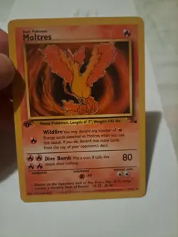 Moltres Pokemon Card Wildfire & Dive Bomb Moves 1st Ed! - Image 1