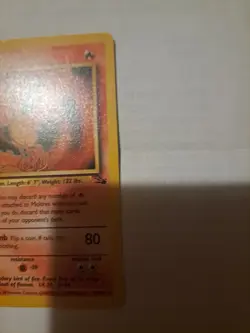 Moltres Pokemon Card Wildfire & Dive Bomb Moves 1st Ed! - Image 3