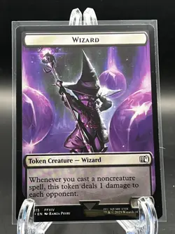 T 0005 Hero 0015 Wizard Creature Emblem Token Final Fantasy FIN MTG Card - Image 1