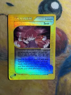 Seer 133/147 Uncommon Reverse Aquapolis E Reader Series Pokemon Trainer Card MP - Image 2