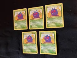 First Edition Venonat 40 HP Pokemon Jungle TCG Card 63/64 - Lot of 5 - Image 2