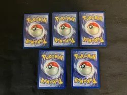 First Edition Venonat 40 HP Pokemon Jungle TCG Card 63/64 - Lot of 5 - Image 5