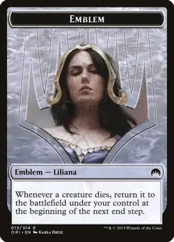 1x - Liliana, Defiant Necromancer Emblem - #13 - Magic Origins -NM MTG - Image 1