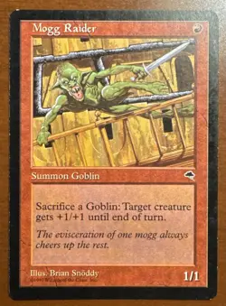 Vintage Mogg Raider Tempest Magic the Gathering MTG - Image 1