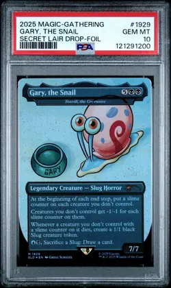 PSA 10 Gary, the Snail (Toxrill), Foil, Spongebob Secret Lair Drop, MTG - Image 1