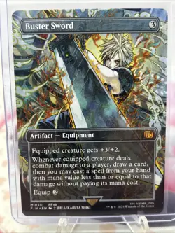 MTG Buster Sword (Borderless) Non-foil - FINAL FANTASY - Image 1