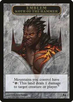 1x - Koth of the Hammer Emblem - #02 - Duel Decks: Venser vs. Koth - NM MTG - Image 1
