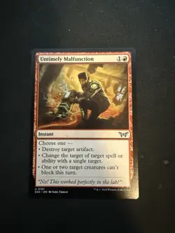 MTG: Untimely Malfunction Duskmourn: House of Horror Regular NM - Image 1