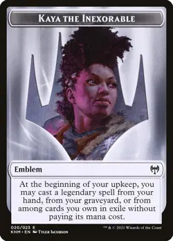 1x - Kaya the Inexorable Emblem - #20 - Kaldheim - NM MTG - Image 1