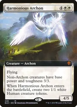 Harmonious Archon - Foil Extended Art Throne of Eldraine LP MTG - Image 1