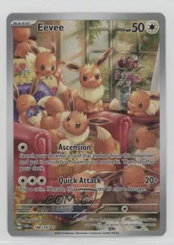 Eevee Illustration Rare Pokemon SV06: Twilight Masquerade #188 v9t - Image 1