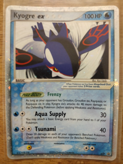 Kyogre EX - 037 - Ultra Rare Holo Nintendo Promo Pokemon MP- Black Star - Image 1