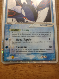 Kyogre EX - 037 - Ultra Rare Holo Nintendo Promo Pokemon MP- Black Star - Image 2