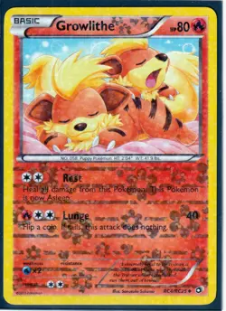 2013 GROWLITHE RC4/RC25 Legendary Treasures Pokemon Radiant Collection HOLO (G7) - Image 1