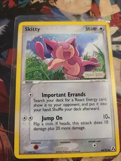 Pokemon TCG Skitty Reverse Holo Stamped 64/92 EX Legend Maker LP - Image 3