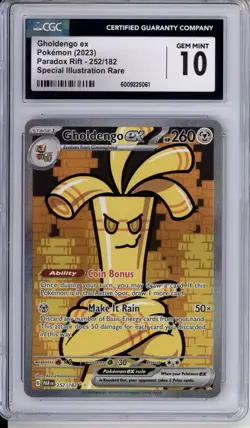 CGC 10 Pokemon Gholdengo ex Paradox Rift Special Illustration Rare 252/182 - Image 1