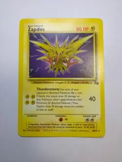 Zapdos 30/62 Rare LP | Pokemon Unlimited Fossil 1999 - Image 1