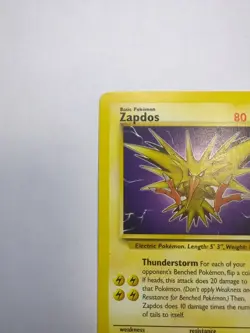 Zapdos 30/62 Rare LP | Pokemon Unlimited Fossil 1999 - Image 3