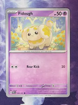 Fidough #038/091 SV: Paldean Fates Common - Pokemon Cards B86 - Image 1