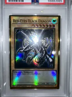 2020 YUGIOH 1ST EDITION RED EYES BLACK DRAGON MAXIMUM GOLD PSA 9 #89076377 - Image 2