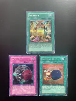 Yugioh Exchange EDS-001 Graceful Dice EDS-002 Skull Dice EDS-003 Secret Damaged - Image 1
