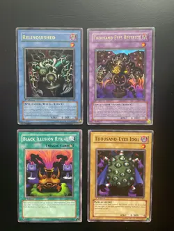 Yugioh Thousand-Eyes Restrict Rare + Relinquished + Idol + Fusion PSV/SDP 1st HP - Image 1