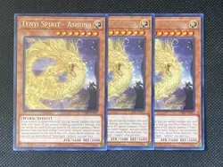 3x YuGiOh! - Tenyi Spirit - Ashuna CRBR-EN055 Rare 1st Edition Near Mint - Image 1