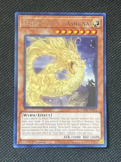 3x YuGiOh! - Tenyi Spirit - Ashuna CRBR-EN055 Rare 1st Edition Near Mint - Image 2