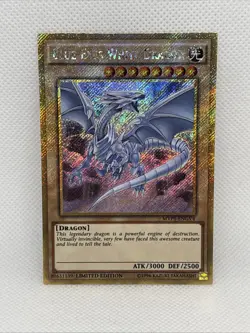 Blue-Eyes White Dragon (MVP1-ENGV4) Golden Ed Limited Edition Card - Image 1