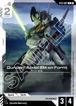 🔥Gundam Card Game Gundam Aerial (Bit on Form) (ST01) PLAYSET 4X Near Mint🔥 - Image 1