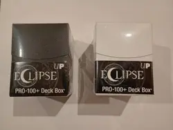 Ultra Pro Eclipse Pro 100+ Card Deck Boxes Black and Arctic White With Dividers - Image 1
