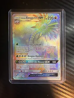 Pokemon TCG Alolan Exeggutor GX Holo Card Crimson Invasion 118/111 Secret Rare - Image 1