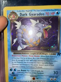 Dark Gyarados Holo Pokemon Card - Prerelease Promo Vintage- NM - Image 3