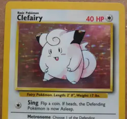 Clefairy 5/102 Rare Holo Base Set Pokemon Card LP/MP - Image 2