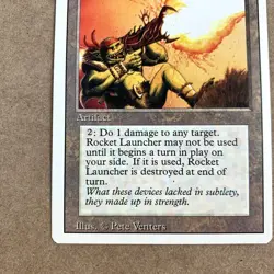 Rocket Launcher Artifact Revised Edition MTG Card Never Played - Image 2