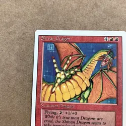 Shivan Dragon Summon Dragon Revised Edition MTG Card Never Played 5/5 - Image 4