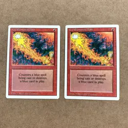 Red Elemental Blast Interrupt Revised Edition MTG Card Never Played Set of 2 - Image 1