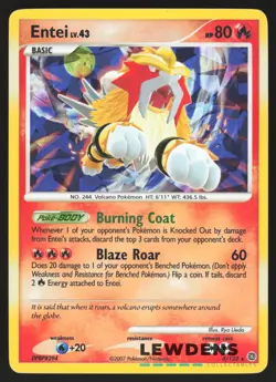 Entei - 4/132 - CRACKED ICE Holo Rare - Secret Wonders - Pokemon Card - 2 - Image 1
