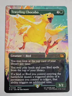 Traveling Chocobo (Borderless) Final Fantasy MTG Magic the Gathering - Image 2