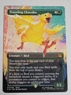 Traveling Chocobo (Borderless) Final Fantasy MTG Magic the Gathering - Image 5