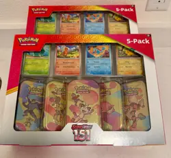 2 x Pokemon Cards Scarlet & Violet 151 - 5-pack Mini Tins / Costco MINT & SEALED - Image 2