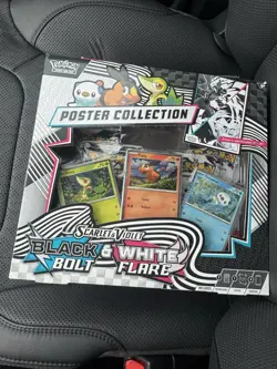 Pokemon Scarlet Violet SV10.5 Black Bolt White Flare Poster Collection 3 sealed - Image 1