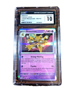 Alakazam Holo Rare #082 - CGC GEM MINT 10 - 2024 Twilight Masquerade - Pokemon - Image 1