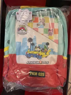 NIP 2025 Pokemon World Championships Backpack Anaheim Pikachu Jiggly Meowth - Image 1